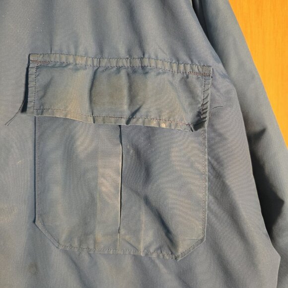 L.L. Bean Baxter State Parka VTG 90s Wool Buffalo Plaid Lined Blue Jacket Large - Picture 6 of 16